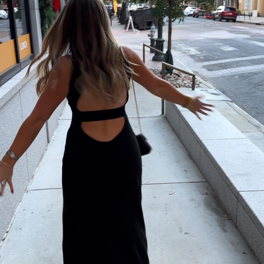 Halston Heritage Black Evening Gown